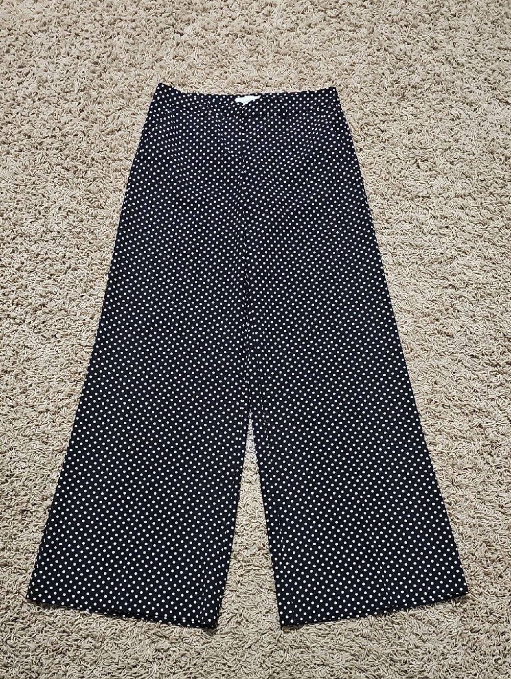 New York & Co Wide Leg Dress Pants Polka Dot Trousers Flow